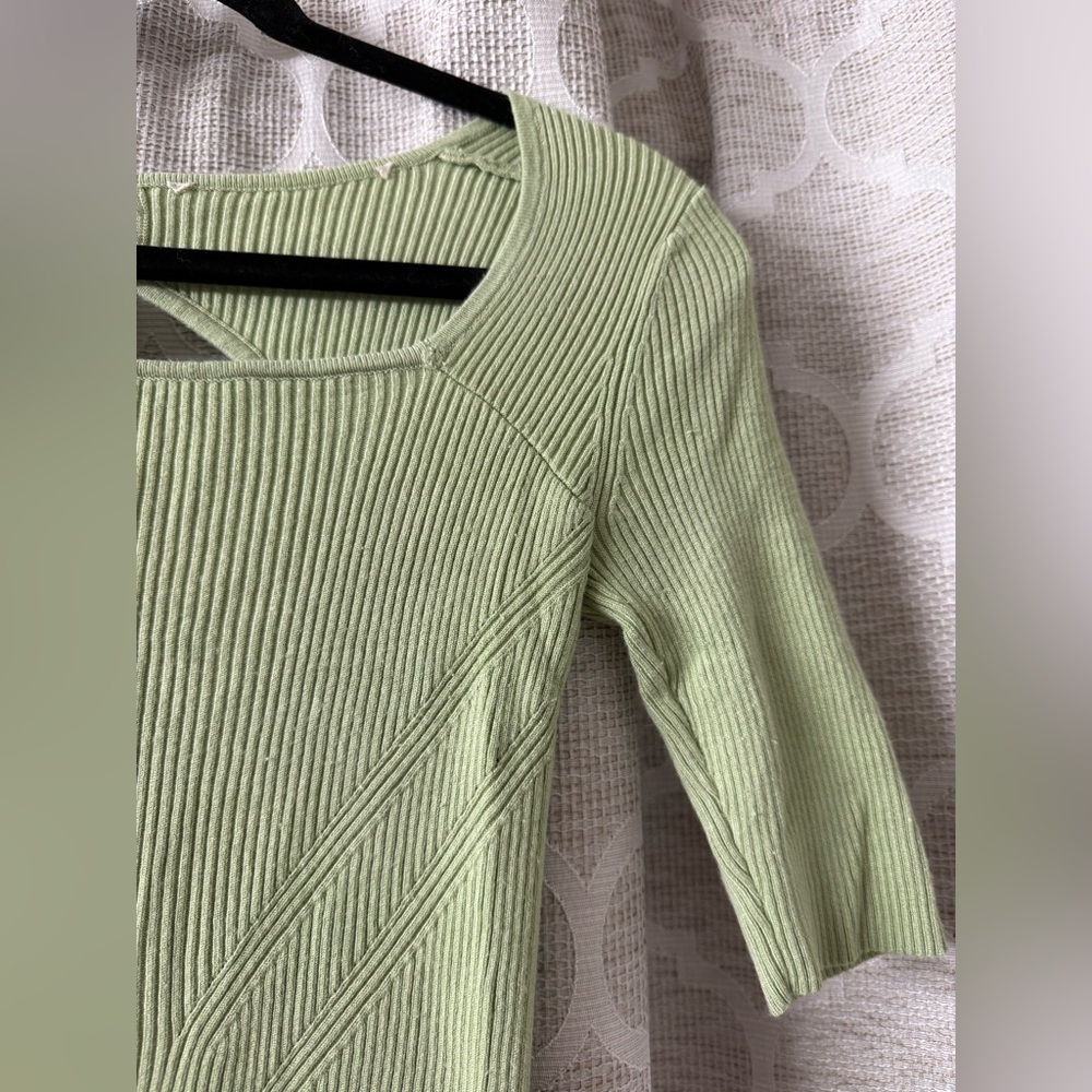 ASOS Light Green Ribbed Blouse - Picture 4 of 6
